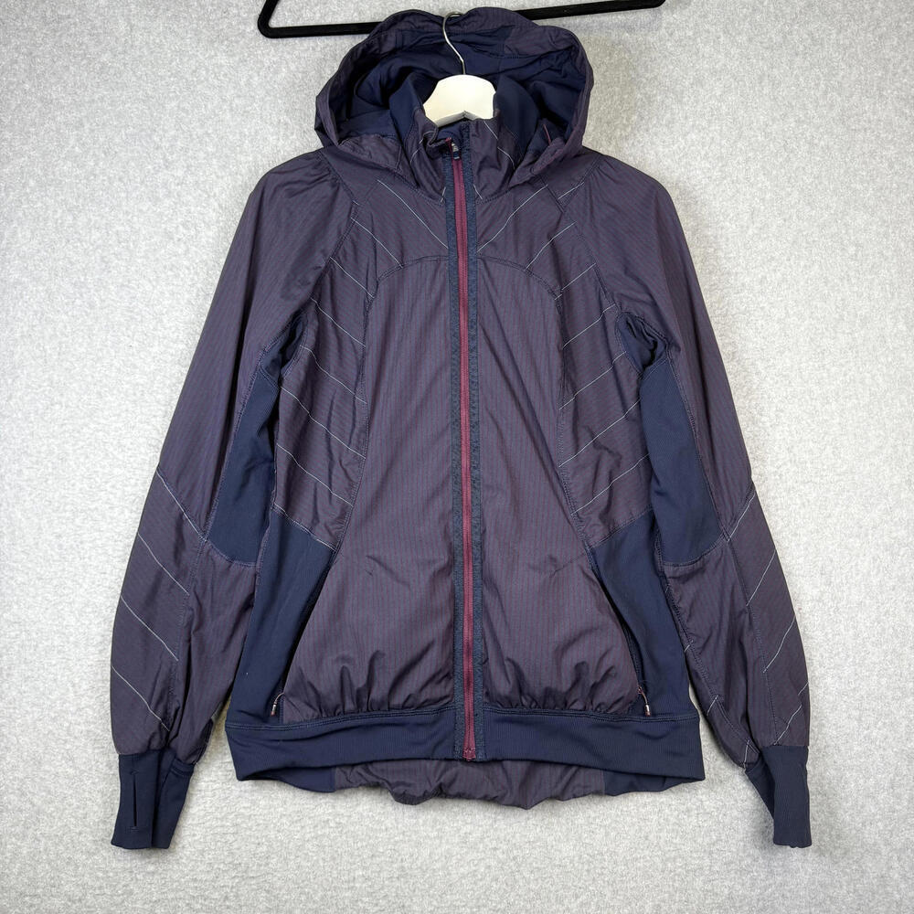 Lululemon Women's Small plum Full Zip Track Windbreaker Jacket Athleisure